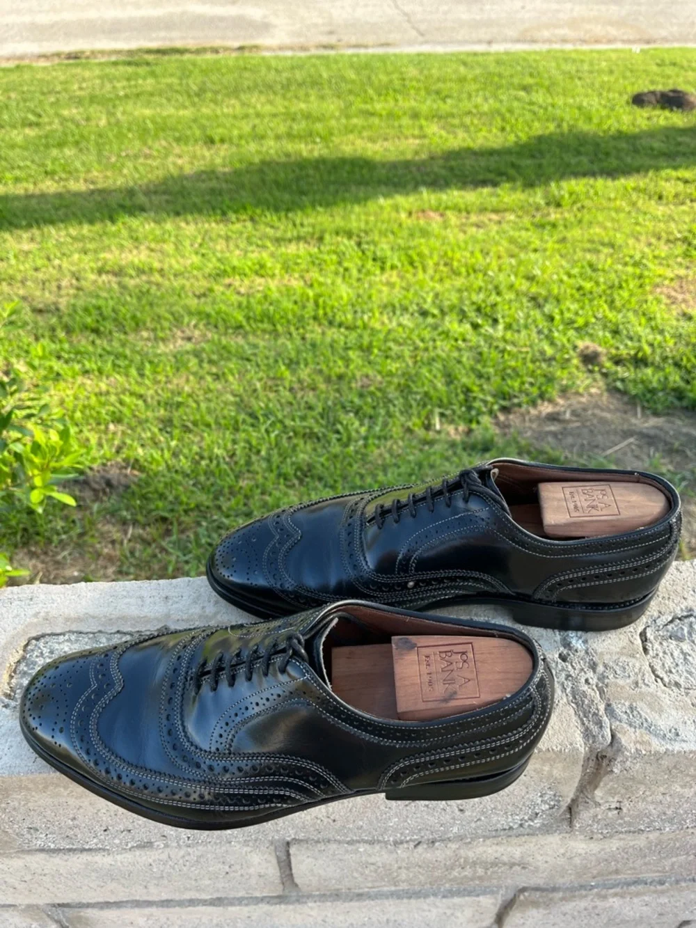 Allen Edmonds McAllister Men’s Black Leather Wingtip Brogue Oxfords Dress 9D